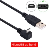 USB - Micro USB Şarj ve Data Kablosu - 1m, Düz - Köşeli (Model 2) - 1