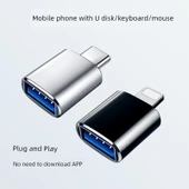 Evrensel OTG Adaptörü - Gümüş (Apple/Type-C 2'si 1 Arada) - 2