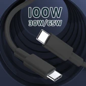 100W Type-C Şarj Kablosu - Çift C 1.5 Metre + 2 Metre - 3