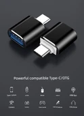 Evrensel OTG Adaptörü - Gümüş (Apple/Type-C 2'si 1 Arada) - 7