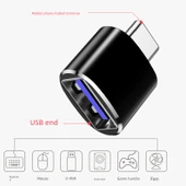 Evrensel OTG Adaptörü - Gümüş (Apple/Type-C 2'si 1 Arada) - 3