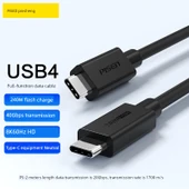 USB4 Data Kablosu - 1 Metre - 40Gbps - 240W - 8K - 1
