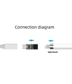 iPad Apple Pencil Adaptörü - Beyaz - iPad 10/11 için Şarj ve Bluetooth - 10