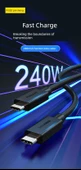 USB4 Data Kablosu - 1 Metre - 40Gbps - 240W - 8K - 5