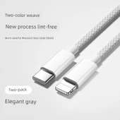 iPhone Hızlı Şarj Kablosu PD20W - 2m - Gri [Apple PD] - 1