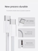 iPhone 15/16 Özel Çift Type-C Örgülü Hızlı Şarj Kablosu - 2'li Paket 2.0M - 4