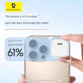 30W Katlanabilir Hızlı Şarj Aleti - Beyaz - 1m Çift C Kablolu - 2