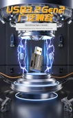 USB 3.2 - Type-C Çevirici Adaptör - Metalik Gri - Orta Bükümlü Ön - 9