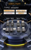 USB 3.2 - Type-C Çevirici Adaptör - Metalik Gri - Yan Bükümlü Ters - 7