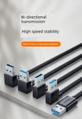 USB 3.0 Erkek - Erkek Kablo - 1 Metre - Çift Taraflı Düz - 6