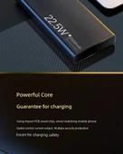 66W Süper Hızlı Şarj 20000mAh Powerbank - Şövalye Siyahı - 30000mA Süper Hızlı Şarj + 5A Hızlı Şarj Kablosu - 11