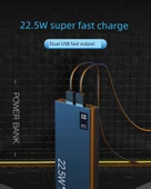 66W Süper Hızlı Şarj 20000mAh Powerbank - Şövalye Siyahı - 30000mA Süper Hızlı Şarj + 5A Hızlı Şarj Kablosu - 5