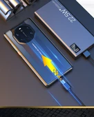 66W Süper Hızlı Şarj 20000mAh Powerbank - Şövalye Siyahı - 30000mA Süper Hızlı Şarj + 5A Hızlı Şarj Kablosu - 7