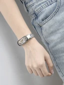 Xiaomi Mi Band 7/NFC Uyumlu Gümüş Paslanmaz Çelik Kordon - 4