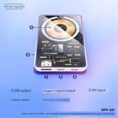 Mavi Manyetik Kablosuz Powerbank - 10000mAh - 20W Hızlı Şarj - 8