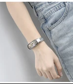 Xiaomi Mi Band 7/NFC Uyumlu Gümüş Paslanmaz Çelik Kordon - 9