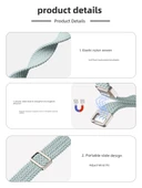 Mi Band 9pro Örme Manyetik Kordon - Nane Mavisi-1 - 8