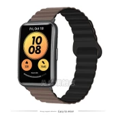 Samsung Fit3 Çikolata/Koyu Manyetik Silikon Kordon (Siyah Konnektör) - 1