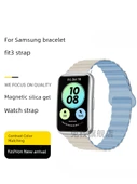 Samsung Fit3 Çikolata/Koyu Manyetik Silikon Kordon (Siyah Konnektör) - 3