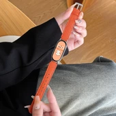 Xiaomi Mi Band 7 NFC Turuncu Deri Desenli Kordon - 1