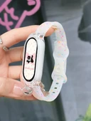 Xiaomi Mi Band 3/4 NFC Jöle Beyaz Şeffaf Kordon - 2