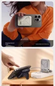 10000mAh Manyetik Kablosuz Powerbank - Turuncu (AC Fiş/Magsafe/Data Kablolu) - 8