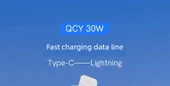 30W Hızlı Şarj Type-C Lightning Kablosu - Siyah - Diğer Uzunluk - 7