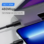 30W Hızlı Şarj Type-C Lightning Kablosu - Siyah - Diğer Uzunluk - 4