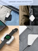 Üçü Bir Arada 5000mAh Kablosuz Powerbank - Kırmızı - 4