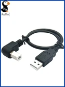 90 Derece Açılı USB 2.0 Yazıcı Kablosu - 2m - Dirsek Altında USB2.0 Baskı Hattı - 2