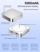 Üçü Bir Arada 5000mAh Kablosuz Powerbank - Kırmızı - 11