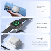 Üçü Bir Arada 5000mAh Kablosuz Powerbank - Yeşil - 9