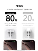 iPhone 15/16 için 30W Hızlı Şarj Aleti ve 2.0m Çift Type-C Örgülü Kablo thumbnail 2