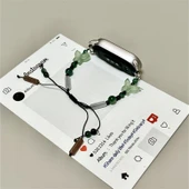 Xiaomi Bileklik 3/4 Uyumlu Çift Mavi Kelebek Boncuklu Kordon - 8