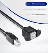 MIDI2.0 Erkek-Dişi Uzatma Kablosu - 1 Metre Düz Başlıklı Yuvalı - 6