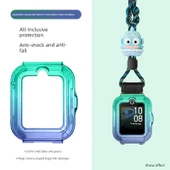 Huawei Çocuk Saati 5 Renkli Gradyan Kılıf İpli - Mavi Yeşil Ucube Balık, 5/5 Vitality Edition thumbnail 1