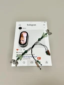 Xiaomi Bileklik 3/4 Uyumlu Çift Mavi Kelebek Boncuklu Kordon - 5