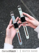 Apple Watch 42mm (10. Nesil) Açık Mavi Denim Desenli Deri Kordon - 2