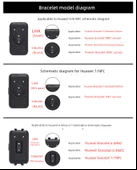 Huawei Bileklik 8 Gümüş Yıldız ve Elmas Zincir Metal Kordon - 8