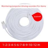 Uzun Micro USB Android Data Kablosu - 11 Metre - Beyaz - 4