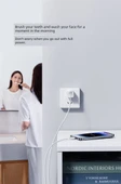 Baseus 20W GaN Mini Hızlı Şarj Aleti - Beyaz 1 Metre Kablolu Inline - 8