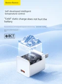 Baseus 20W GaN Mini Hızlı Şarj Aleti - Beyaz 1 Metre Kablolu Inline - 2