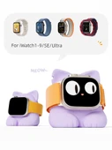 Manyetik Apple Watch Şarj Standı - Beyaz Kedi Tabanlı - 3