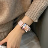 Xiaomi Bileklik 8 Pro Uyumlu Deri Kayış ve Ekran Koruyucu Film - Yanık Kahverengi - 10