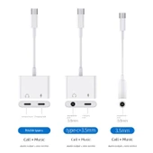 2'si 1 Arada Type-C - 3.5mm Dijital Ses Çevirici Adaptör - Tekli Paket - 5