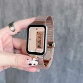 Xiaomi 8Pro Bileklik için Milanese Manyetik Kordon + Jel Film - Uzay Grisi (Model 1) - 10