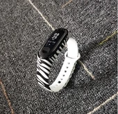Xiaomi Mi Band 3/4 Zebra Desenli Silikon Kordon - 1