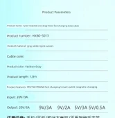 3'ü 1 Arada PD27W 60W Manyetik Kablosuz Şarj Aleti 1.2m - Siyah - Apple için - 9