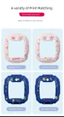 Huawei Kids Watch 5Pro Uyumlu Mavi ve Yeşil Renkli Koruyucu Kılıf ve Temperli Film - 11