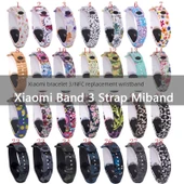 Xiaomi Mi Band 3/4 Beyaz Leopar Desenli Silikon Kordon - 7